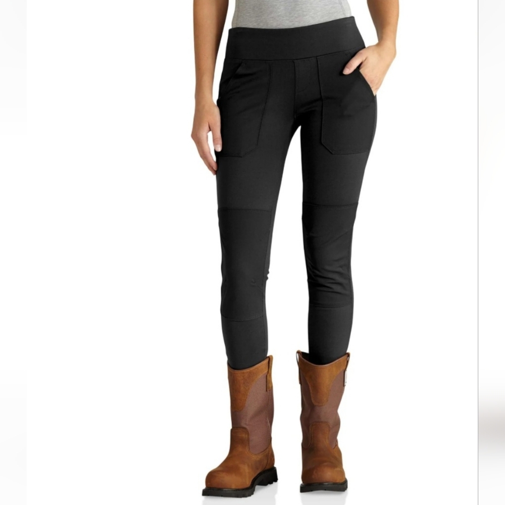 CARHARTT FORCE® UTILITY KNIT LEGGING IN BLACK SIZE MEDIUM TALL